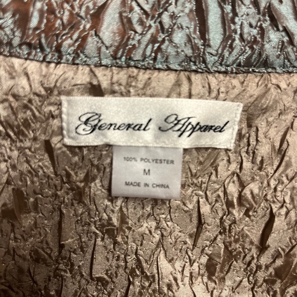 General Apparel • Women • Iridescent • Shiny • Turquoise • Size Medium • Jacket - Picture 16 of 16